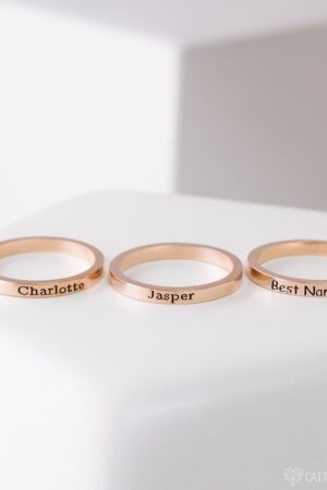 Personalized Stacking Ring Create a Unique Statement with Your Custom Message