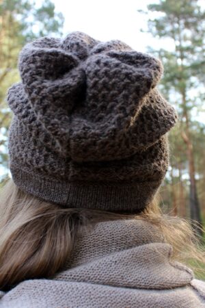 Cozy and Chic Beige Alpaca Wool Knit Slouchy Beanie for Women