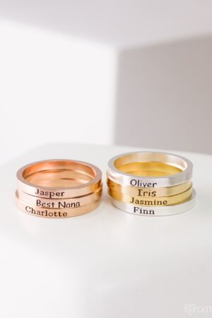 Personalized Stacking Ring Create a Unique Statement with Your Custom Message