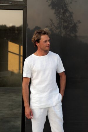 Elevate Your Style Premium Linen T-Shirt for Men - Sustainable, Breathable, and Effortlessly Chic