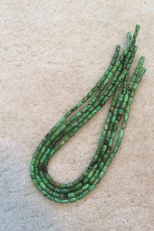 Turquoise Barrel Beads 5x8mm, Mojave Green and Bright Green, 16-Inch Strand