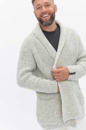 Indulge in Timeless Warmth Handcrafted Merino Wool Cardigan, a Knitted Masterpiece