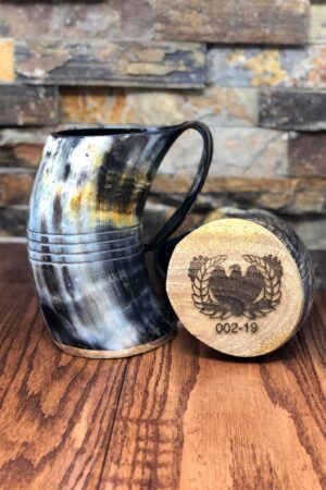 Personalized Buffalo Horn Beer Tankard Unique Engraved Items for Men, Groomsmen, and Friends