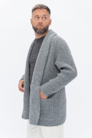 Indulge in Timeless Warmth Handcrafted Merino Wool Cardigan, a Knitted Masterpiece