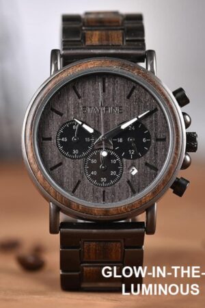 Timeless Anniversary Keepsake Personalized Wooden Watch for Him