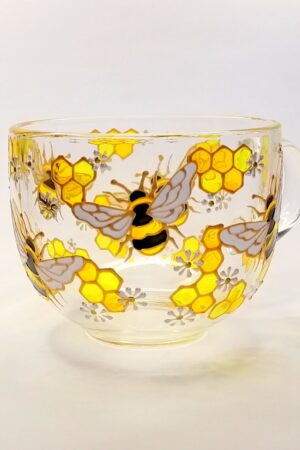 Honeycomb Haven Personalized Bee Coffee Mug for a Buzzing Brew