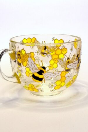 Honeycomb Haven Personalized Bee Coffee Mug for a Buzzing Brew