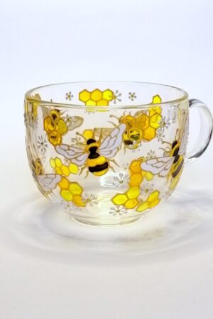 Honeycomb Haven Personalized Bee Coffee Mug for a Buzzing Brew