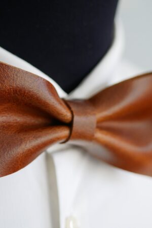 Personalized Leather Bow Tie A Timeless Gift for the Distinguished Gentleman