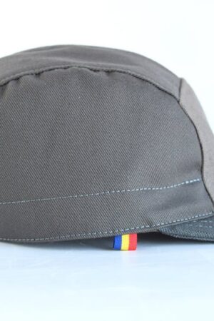 Upcycled Army 5-Panel Hat Military Cycling Cap in Shades of Gray