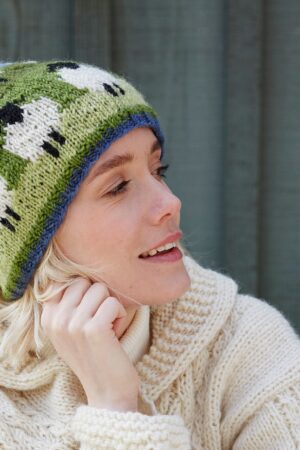 Cozy Flock Handcrafted Wool Beanie with Playful Pom Pom