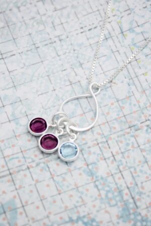 Personalized Eternity Charm Necklace Celebrate the Unbreakable Bond of Family with Birthstones