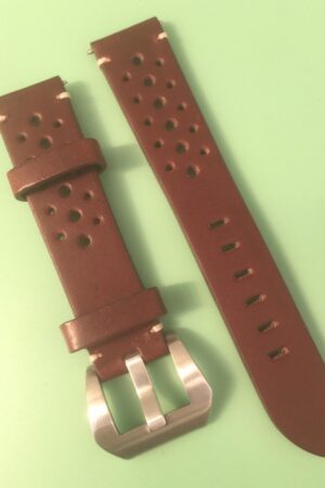 Premium Vintage-Style Perforated Leather Watch Strap for Seiko, Omega, Rolex, Tudor, and More