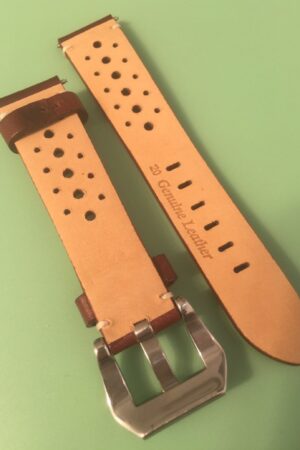 Premium Vintage-Style Perforated Leather Watch Strap for Seiko, Omega, Rolex, Tudor, and More