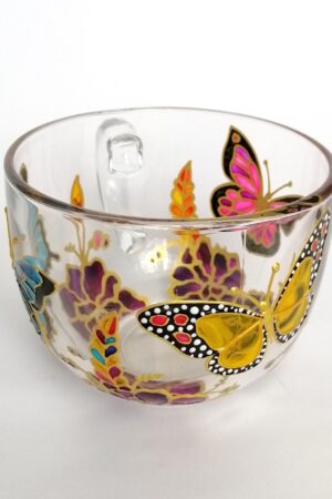 Hand-Painted Monarch Butterfly Coffee Mug A Nature Lover's Delight