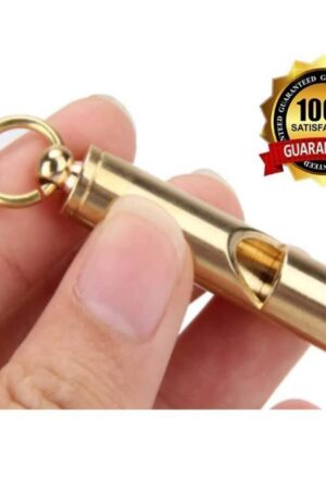 The Ultimate Survival Whistle Earsplitting Brass, Unwavering Reliability, Lifetime Guarantee