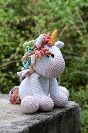 Enchanting Amigurumi Unicorn Handmade Pegasus Toy for Precious Moments