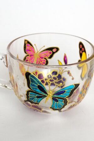 Hand-Painted Monarch Butterfly Coffee Mug A Nature Lover's Delight