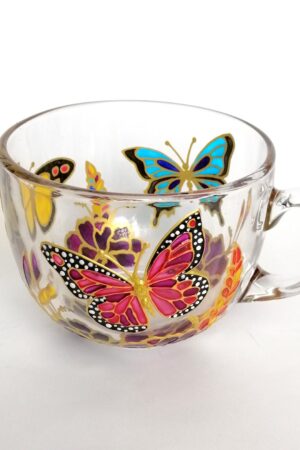 Hand-Painted Monarch Butterfly Coffee Mug A Nature Lover's Delight