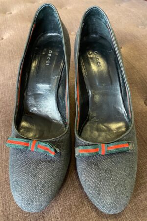 Authentic 90s Vintage Gucci Monogram Pumps Timeless Elegance from the Archives