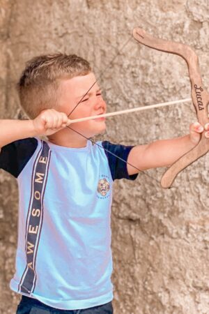 Personalized Wooden Bow and Arrow Set A Unique Christmas Gift for Kids, Fostering Outdoor Adventure and Imagination