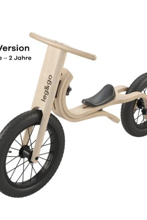 Wooden Balance Bike 12" The Perfect First Ride for Toddlers and Kids