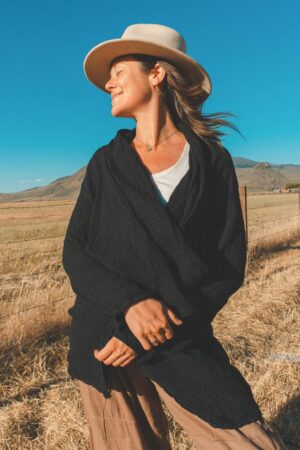 Women's Lotus Wrap Elevate Your Style with a Cozy, Layering Essential