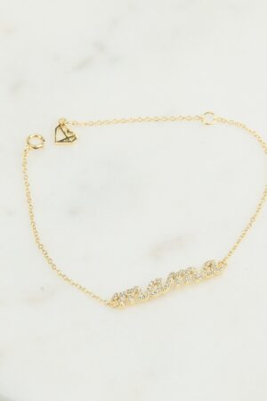 Pave Mama Script Bracelet A Cherished Gift for the Heart of Your Home