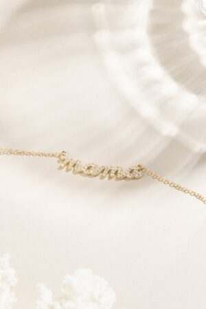 Pave Mama Script Bracelet A Cherished Gift for the Heart of Your Home