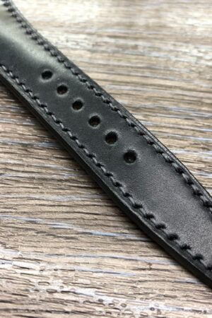 Premium Black Shell Cordovan Leather Watch Straps Elevate Your Timepiece with Style and Durability