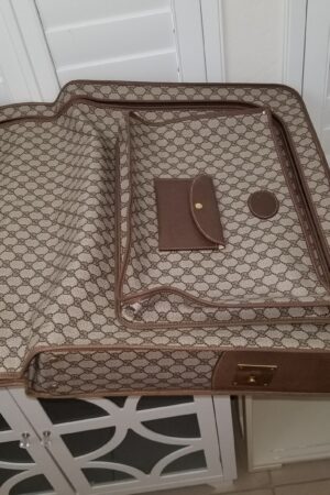 Vintage Gucci GG Folding Travel Bag with Pouches and Hangers A Timeless Treasure