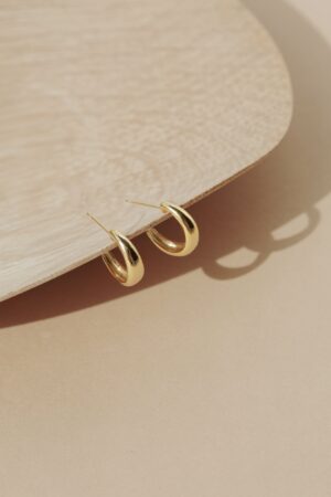 Bold and Beautiful Caitlyn's Dome Hoops for Everyday Elegance