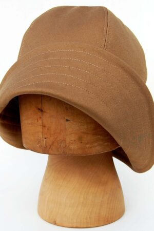 Honey Cotton Sateen Rain Hat Vintage French Workwear Fabric by ZUTBelle-Manon