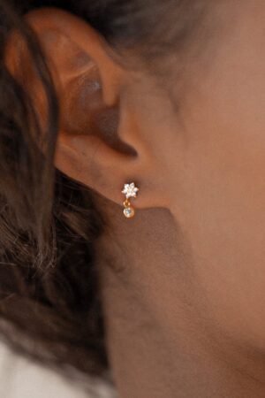 Dainty Floral Embrace Minimalist Stud Earrings for Timeless Elegance