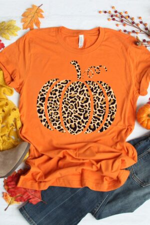 Festive Fall Family Matching Shirts Leopard, Cheetah, and Pumpkin Designs