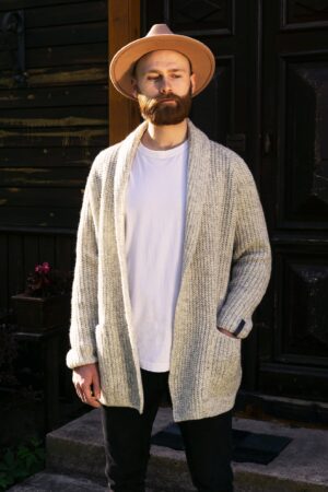 Indulge in Timeless Warmth Handcrafted Merino Wool Cardigan, a Knitted Masterpiece