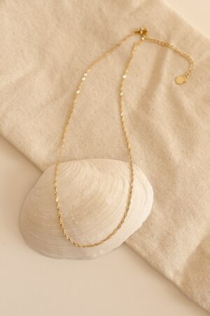 Singapore Necklace Minimalist Layering Necklace in Gold and Sterling Silver by Caitlyn Minimalist (NR021)