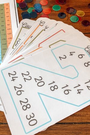 Skip Counting Cards Printable Multiplication Practice for Homeschool and Classroom Math