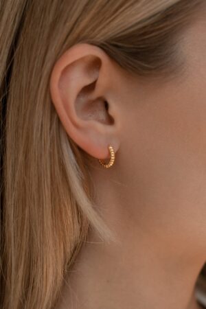 Petite Twisted Huggie Earrings Minimalist Hoops for a Timeless Look