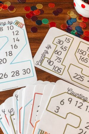 Skip Counting Cards Printable Multiplication Practice for Homeschool and Classroom Math