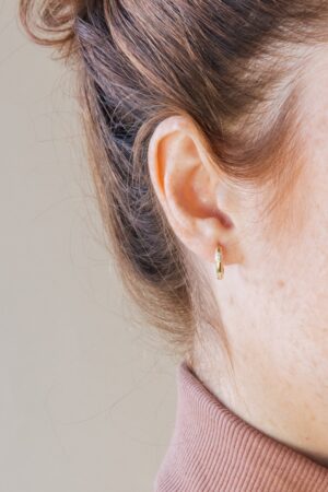 Celestial Embrace Caitlyn's Eternity Pave Huggie Earrings, a Diamond-Studded Symphony