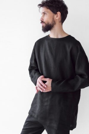 Indulge in Comfort and Style Oversized Linen Sweatshirt for Men