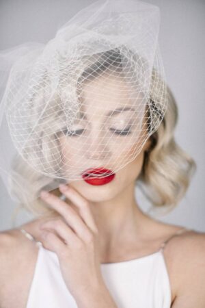 Elegant Double Birdcage Veil A Touch of Vintage Charm for Your Wedding Day