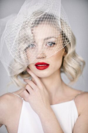 Elegant Double Birdcage Veil A Touch of Vintage Charm for Your Wedding Day