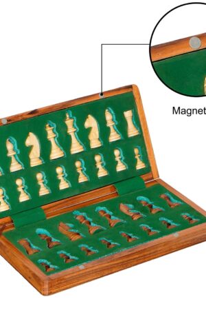 Wrightwood Personalized Foldable Magnetic Travel Chess Set with Storage Elevate Your Travel Games