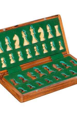 Wrightwood Personalized Foldable Magnetic Travel Chess Set with Storage Elevate Your Travel Games