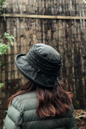 Waterproof Wonder Dark Olive British Waxed Cotton Rain Hat for Women