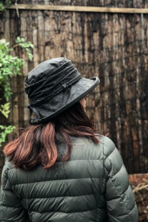 Waterproof Wonder Dark Olive British Waxed Cotton Rain Hat for Women