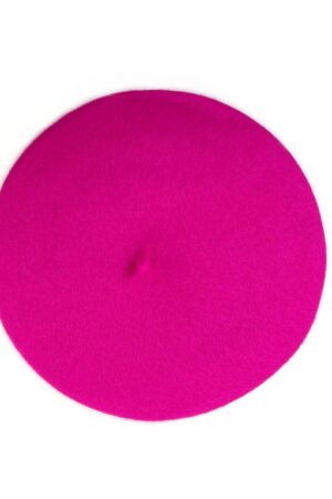 Hot Pink Wool Beret A Classic Retro Style for Winter