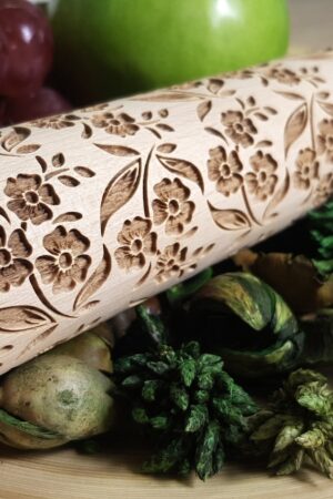 Engraved Rolling Pin Elevate Your Baking with Custom Embossed Patterns